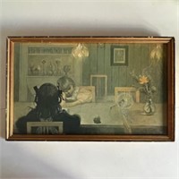 Art on Board in Wood Frame