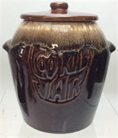 MCCOY BROWN DRIP COOKIE JAR, 8in H