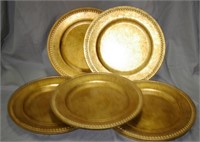 7 pcs Gold Charger Plates (Leopold Throne)