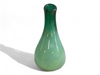 Vintage green blown glass vase