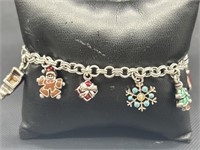 Brighton Vintage Christmas Charm Bracelet