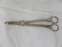 VINTAGE SILVERPLATE GRAPE SHEARS WITH SPIRAL