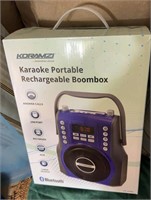 Karaoke rechargeable boom box NIB