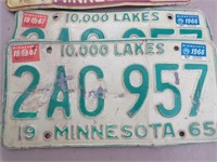 2 match sets MN Plates 1962 & 1965