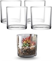 WFF8783  Whole Housewares Glass Cylinder Vase 6"x6