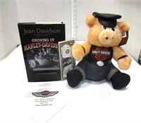 New Harley Davidson book & teddy bear