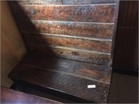 Rustic Pine Wood Bench 42" Wide