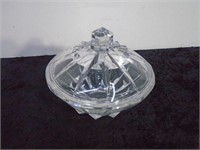 Val St. Lambert Crystal Candy Dish 5" Diameter