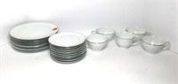 Noritake "Whitebrook" Cups, Saucers & Salad Plat