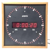 Evertz Digital Clock With Time Code & Manual Start
