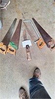 (4) Assorted Hand Saws & Manchette