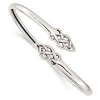 Sterling Silver- Celtic Flexible Bangle Bracelet
