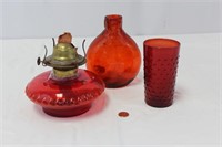 Collection of Red Vintage Glass