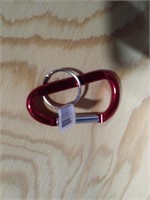 G) NEW, KEYCHAIN CARABINER, red