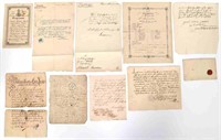 17th - 19th C. HANDWRITTEN DOCUMENTS & LETTERS