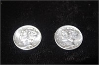 (2) Ch BU Mercury Dimes (1940's)