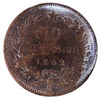 Italy 1862 10 Centesimi