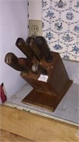 Knife block with misc knives