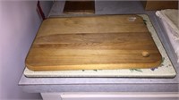 2 glass and 1 wood cutting boards