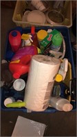Lot of assorted cleaning supplies