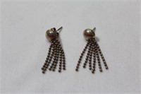 A Pair of Sterling Earrings