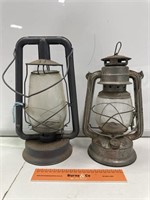 2 x Vintage Lanterns - Tallest 340mm