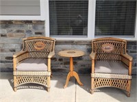 Patio Set - 2 Chairs w/ cushions & Table