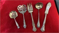 5 PC OF STERLING SILVER FLATWARE