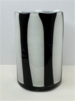 Black And White Striped Vase