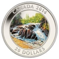 2014 $20 River Rapids - Pure Silver Coin