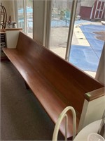 VINTAGE CHURCH PEW 10' LONG X 46" HIGH & 22" DEEP