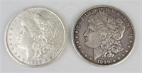1888 & 1890 90% Silver Morgan Dollars.