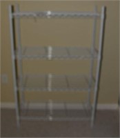 White powder coated stainless four tier storage