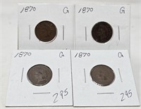 (4) 1870 Cents G
