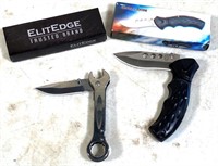 NEW- 2pcs- pocket knives