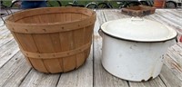 Bushel Basket & Granite Roaster