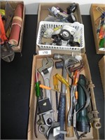 2 Boxes of Misc. Tools, Flashlight, Electrical