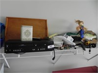 DVD/VCR Player, Wood Tray, Misc.