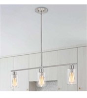 Brushed Nickel 3 light kitchen pendant light