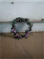 Large Beautiful purple floral/vine wreath.