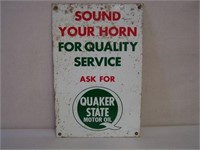 QUAKER STATE MOTOR OIL" SOUND YOUR HORN FOR
