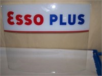 ESSO PLUS GAS PUMP GLASS - 21" X 17" - GILBARCO