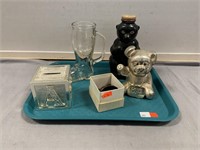 Coin Banks, Liberty Bell Collectible, Glass Boot