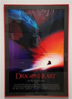 1997 Framed Dragon Heart Movie Poster