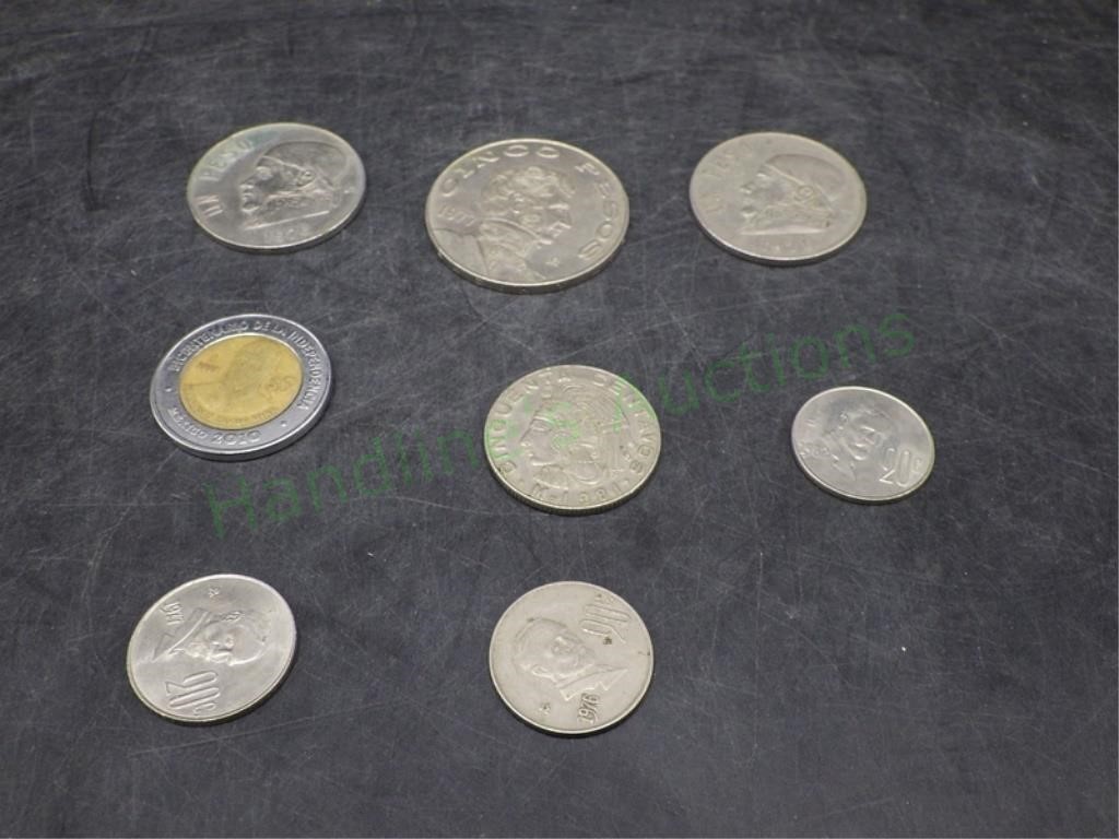 Eight Mexican Coins 1971-2010