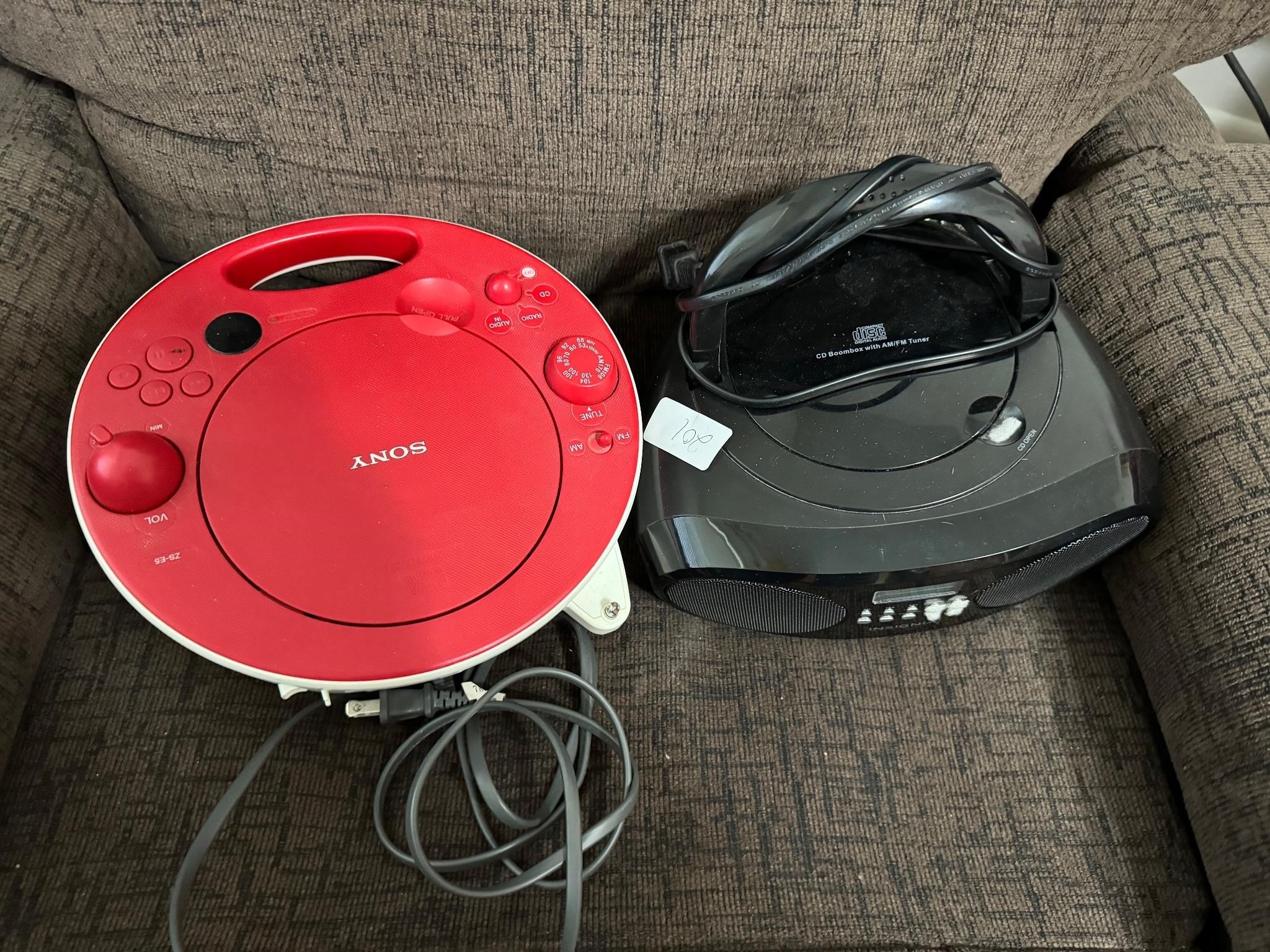 SONY AND INSIGNIA CD PLAYER AND RADIO