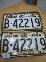 Licence Plates - 1964