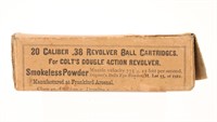 SEALED 1913 .38 COLT DOUBLE ACTION REVOLVER AMMO