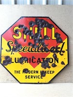 Original Shell Double Sided Enamel Sign