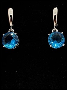 2ct Aquamarine Earring Set in Sterling Silver